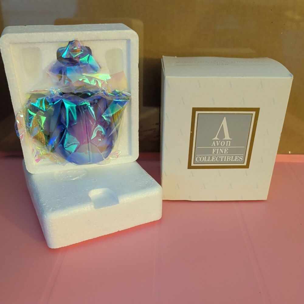Vintage 1995 Avon Season's Treasures Miniature Teapot Springtime Tulip Open Box